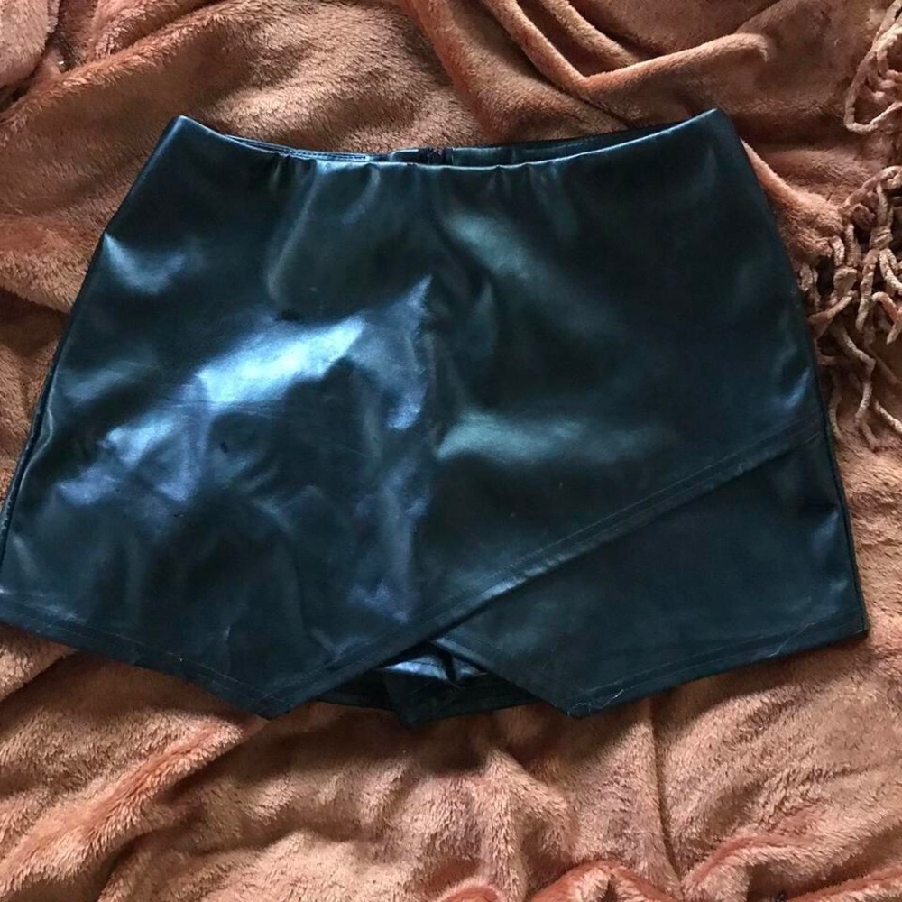 American Threads Leather Skort